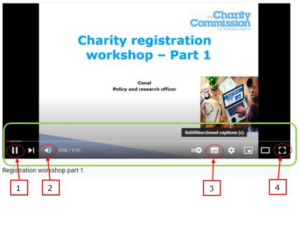 Charity commission accessible website