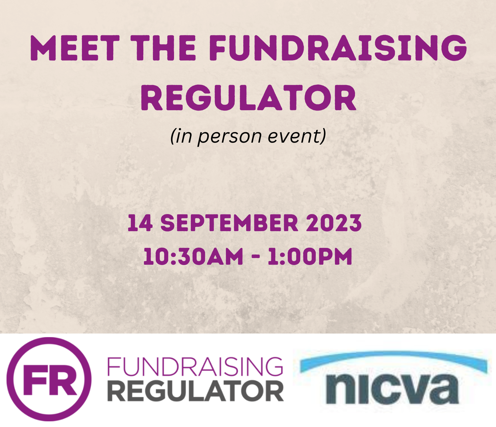 Meet the Fundraising Regulator - In Person